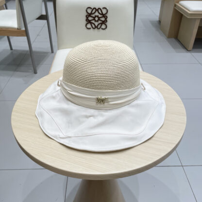 Dior bow visor straw hat - Image 2
