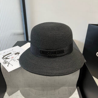 Dior simple casual letter embroidered bucket hat