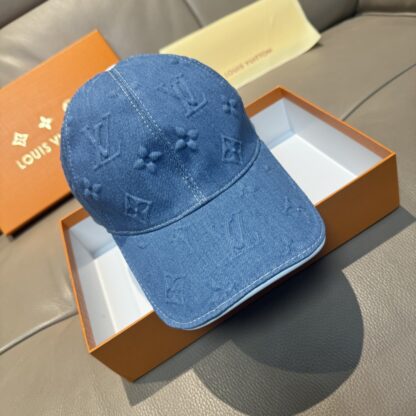 Louis Vuitton large logo embossed baseball cap