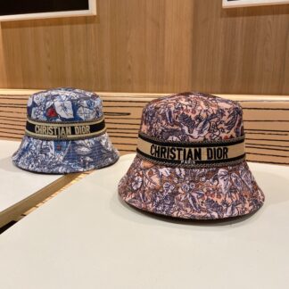 Dior classic casual versatile floral bucket hat