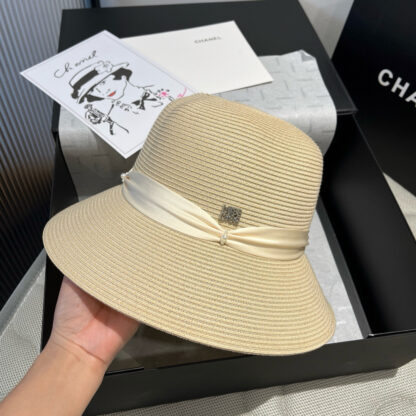 Dior exquisite simple straw bucket hat