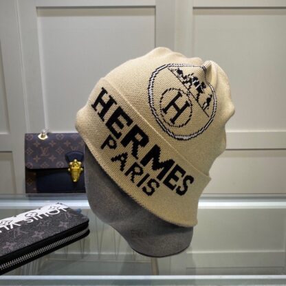 Hermès Autumn and Winter Fashion Cashmere Knitted Beanie