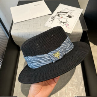 Louis Vuitton Gold and Straw Hat