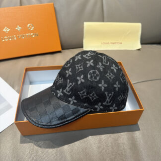 Louis Vuitton embossed leather baseball cap
