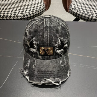 Louis Vuitton denim ripped baseball cap