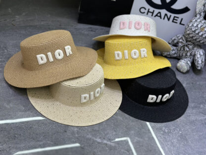 Dior sequined flat hat