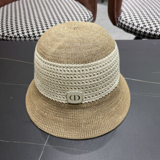 Dior hollow sun protection contrast color sun hat