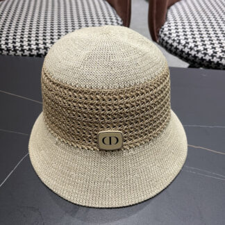 Dior hollow sun protection contrast color sun hat
