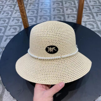 Dior hollow dome straw hat