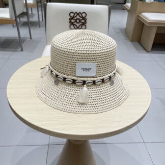Hermès hollow bucket straw hat