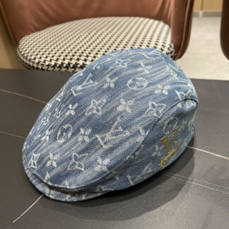 Louis Vuitton fashionable versatile denim jacquard beret breathable sun hat