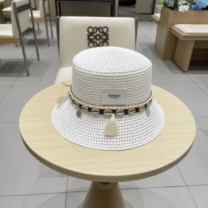 Hermes hollow bucket straw hat