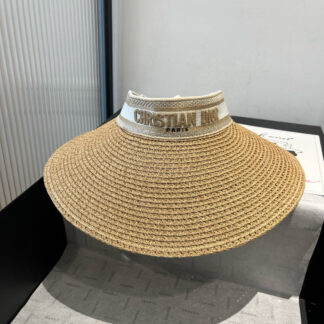 Dior scarf sun hat with large brim