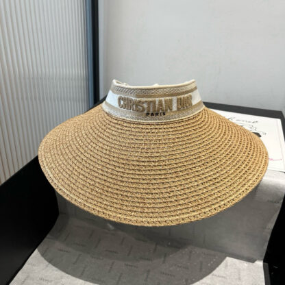 Dior scarf sun hat with large brim - Image 2