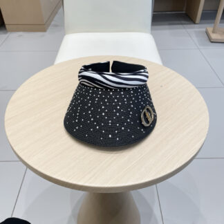 Dior rhinestone visor hat