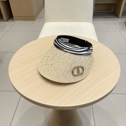 Dior rhinestone visor hat