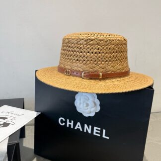 Dior new raffia flat cap