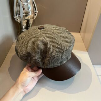 Hermès woolen new duckbill military cap