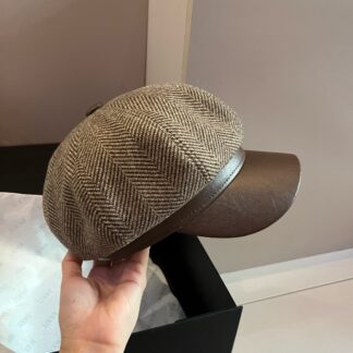 Hermes woolen new duckbill military cap