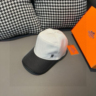 Hermes color matching breathable canvas baseball cap