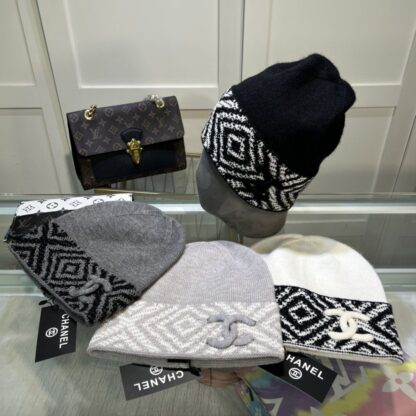 Chanel autumn and winter fashion soft knitted beanie