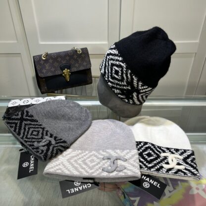 Chanel autumn and winter fashion soft knitted beanie