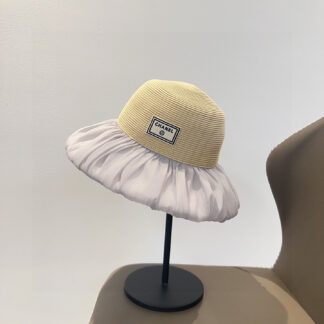 Chanel pleated irregular bucket hat