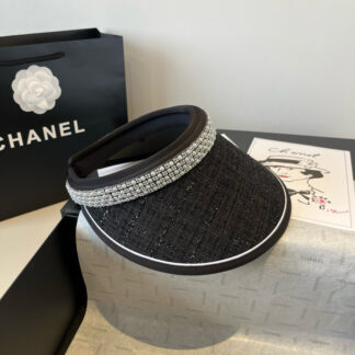 Chanel Pearl Headband Sun Hat