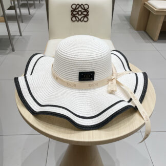 Dior bowler straw hat