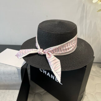 Dior silk ribbon flat hat