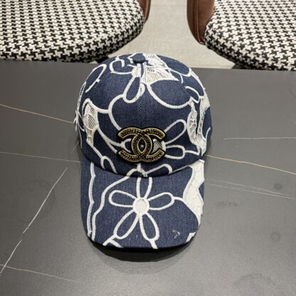 Chanel Summer Embroidered Flower All-match Baseball Cap
