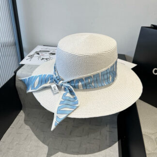 Dior silk ribbon flat hat