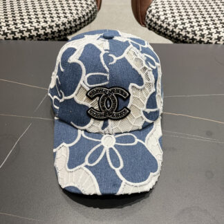 Chanel summer embroidered flower all-match baseball cap