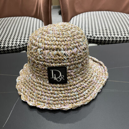Dior colorful straw bucket hat - Image 2