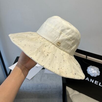 Dior ruffled sun hat