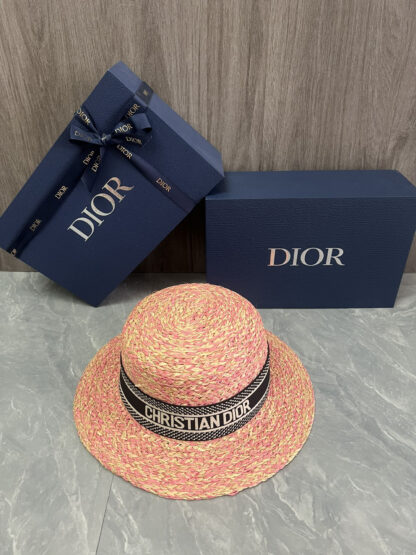 Dior raffia straw hat - Image 2