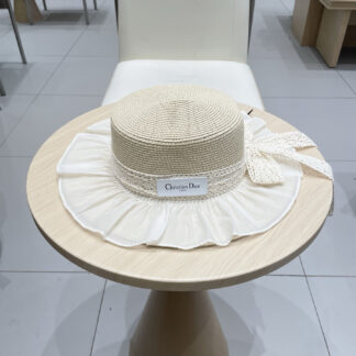 Dior lace straw hat