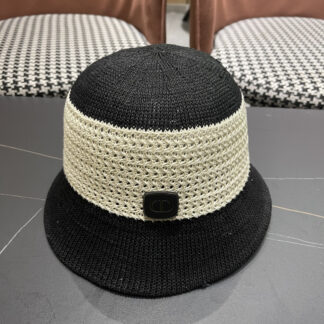 Dior hollow sun protection contrast color sun hat