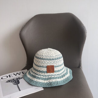 Dior colorblock woven simple bucket hat