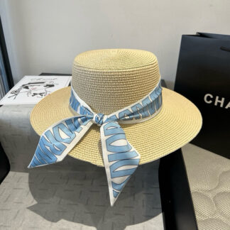 Dior silk ribbon flat hat