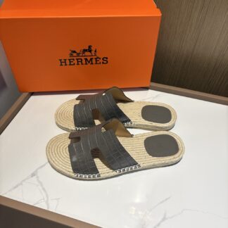 Hermes grey comfortable all-match non-slip breathable casual slippers