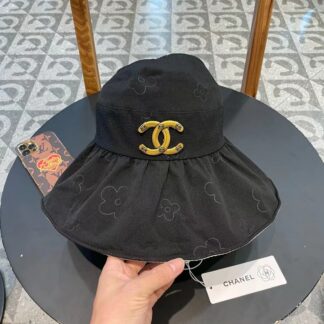 Chanel hollow top large brim sun hat