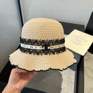 Chanel knitted wavy brim bucket hat