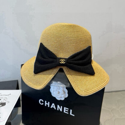 Chanel Pearl Bow Basin Hat