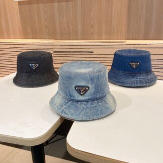Prada Unisex Denim Bucket Hat