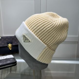 Prada autumn and winter thick warm knitted hat