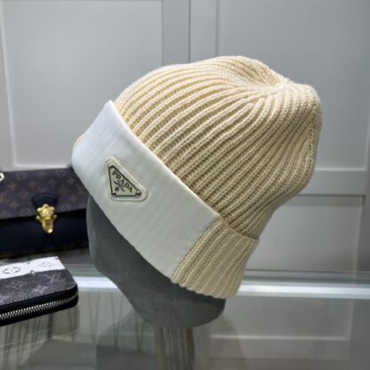 Prada autumn and winter thick warm knitted hat