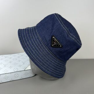 Prada classic triangle logo bucket hat