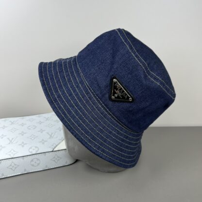 Prada classic triangle logo bucket hat
