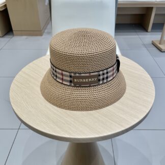 Burberry Casual Simple Bucket Hat Sunshade Straw Hat